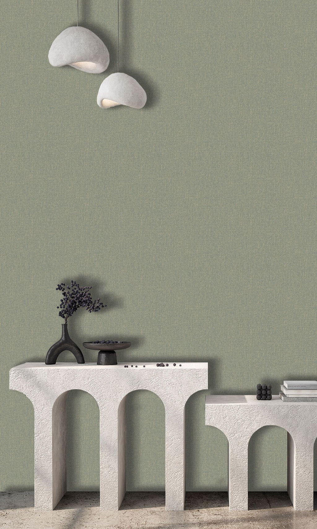 Thyme Green Scratched Fabric Print Wallpaper R9920 – Walls Republic US