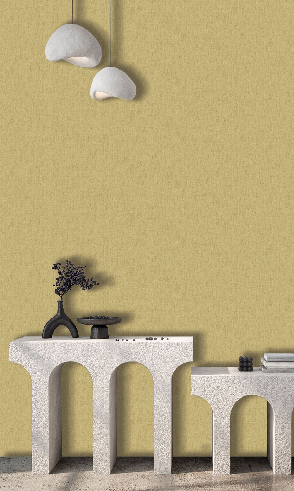 Heavy Goldbrown Scratched Fabric Print Wallpaper R9921