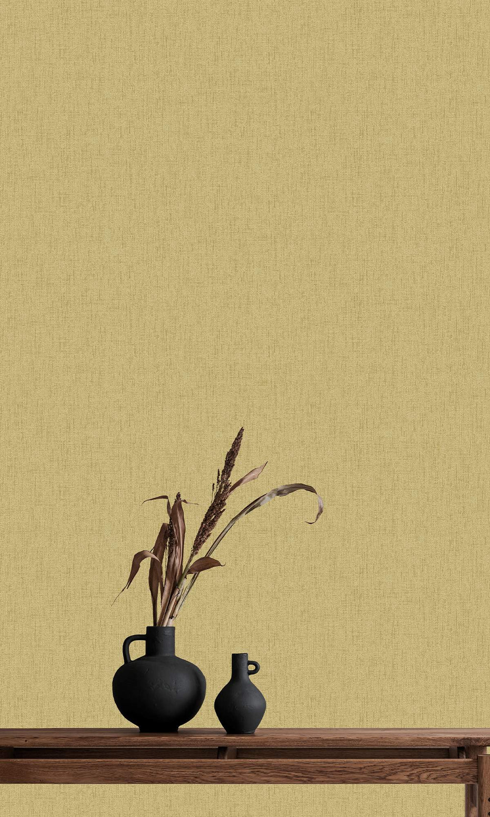 Heavy Goldbrown Scratched Fabric Print Wallpaper R9921