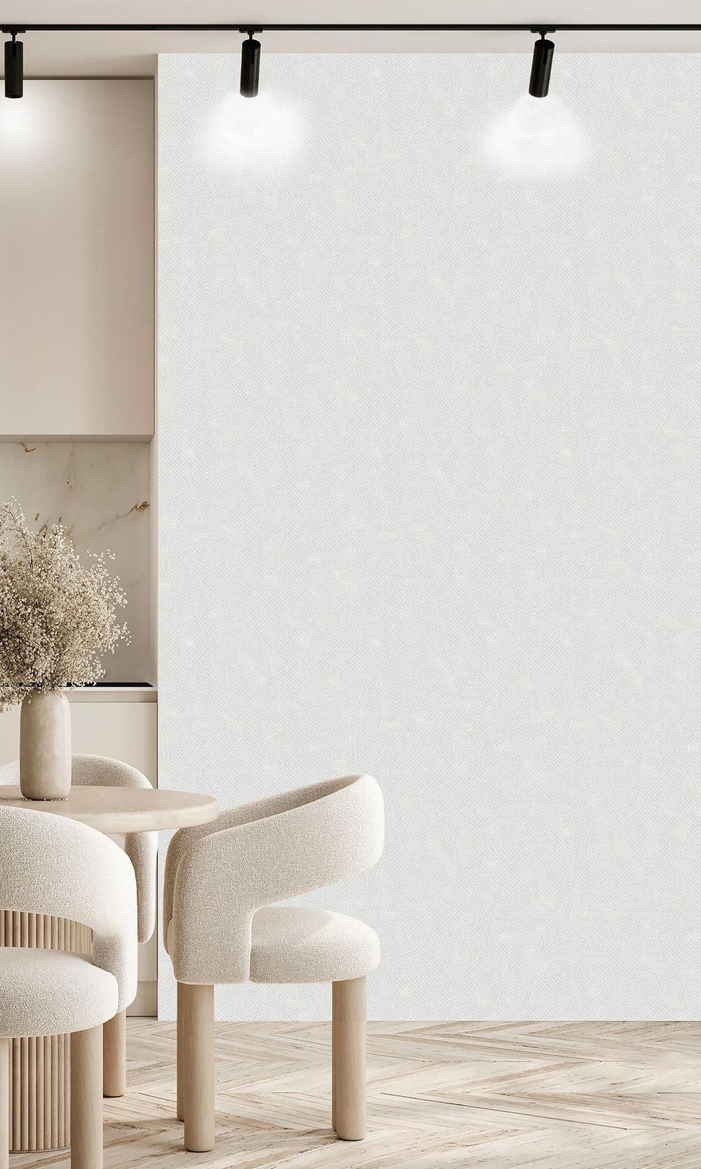 Glacier Grey Khaki Print Wallpaper R9924