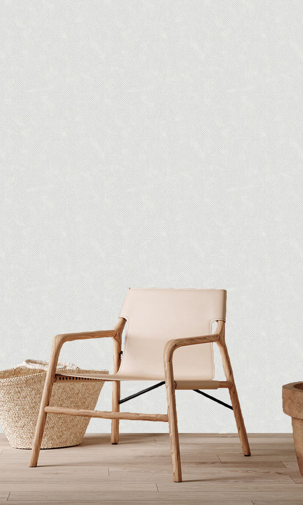 Glacier Grey Khaki Print Wallpaper R9924
