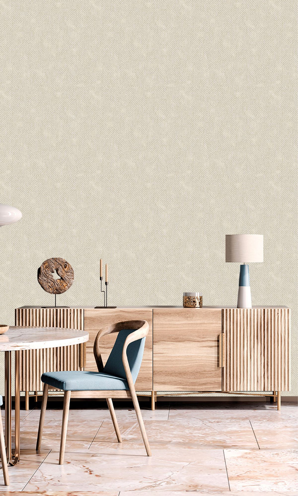 Polished Limestone Khaki Print Wallpaper R9925