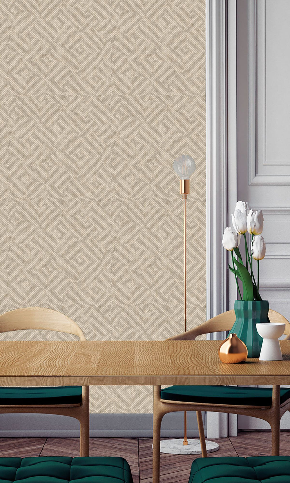 Bermuda Sand Khaki Print Wallpaper R9926