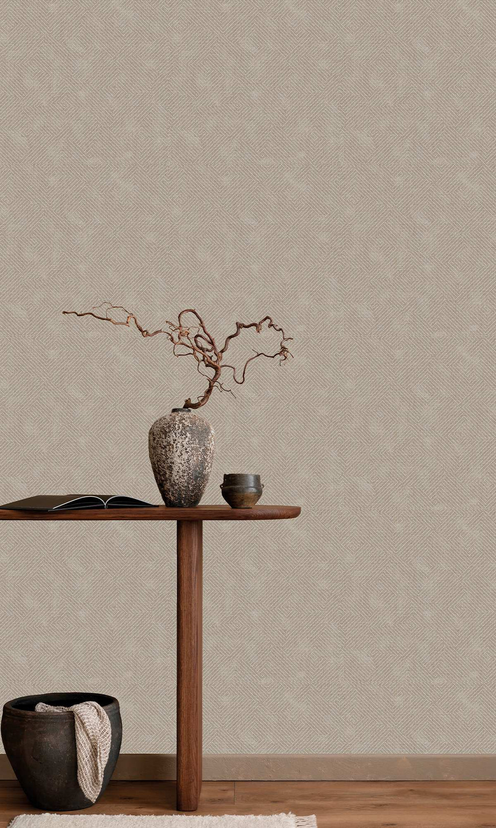 Abbey Road Khaki Print Wallpaper R9927