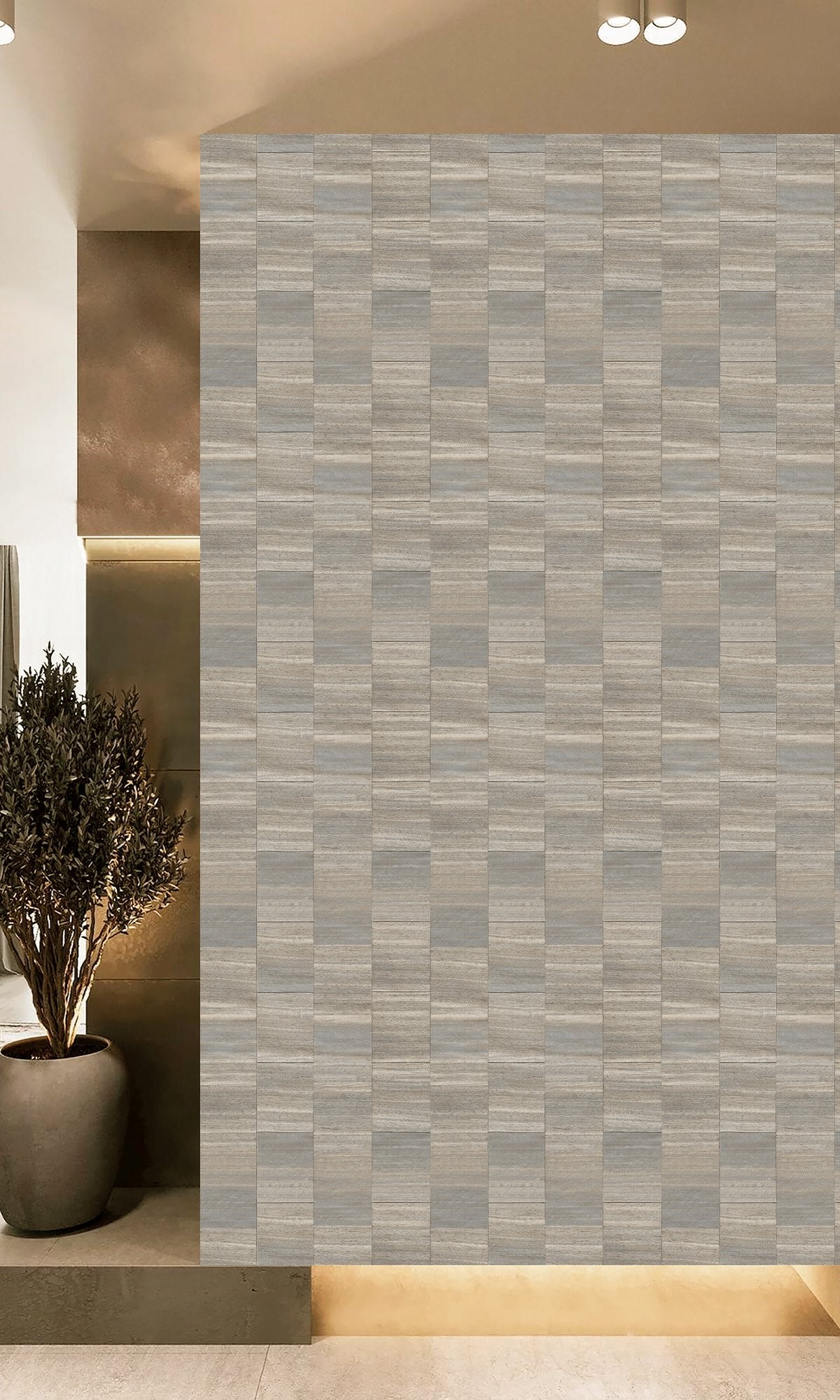 Elephant Skin Checkered Denim Print Wallpaper R9932