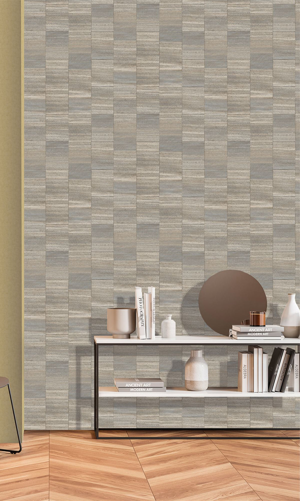 Elephant Skin Checkered Denim Print Wallpaper R9932