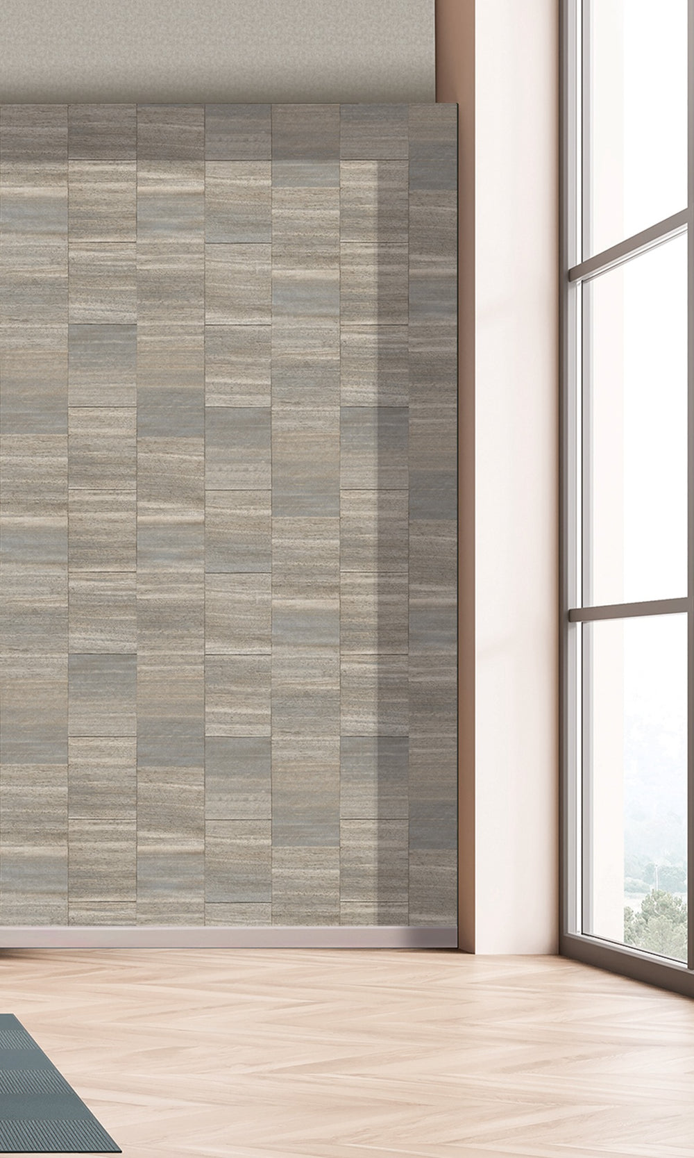 Elephant Skin Checkered Denim Print Wallpaper R9932