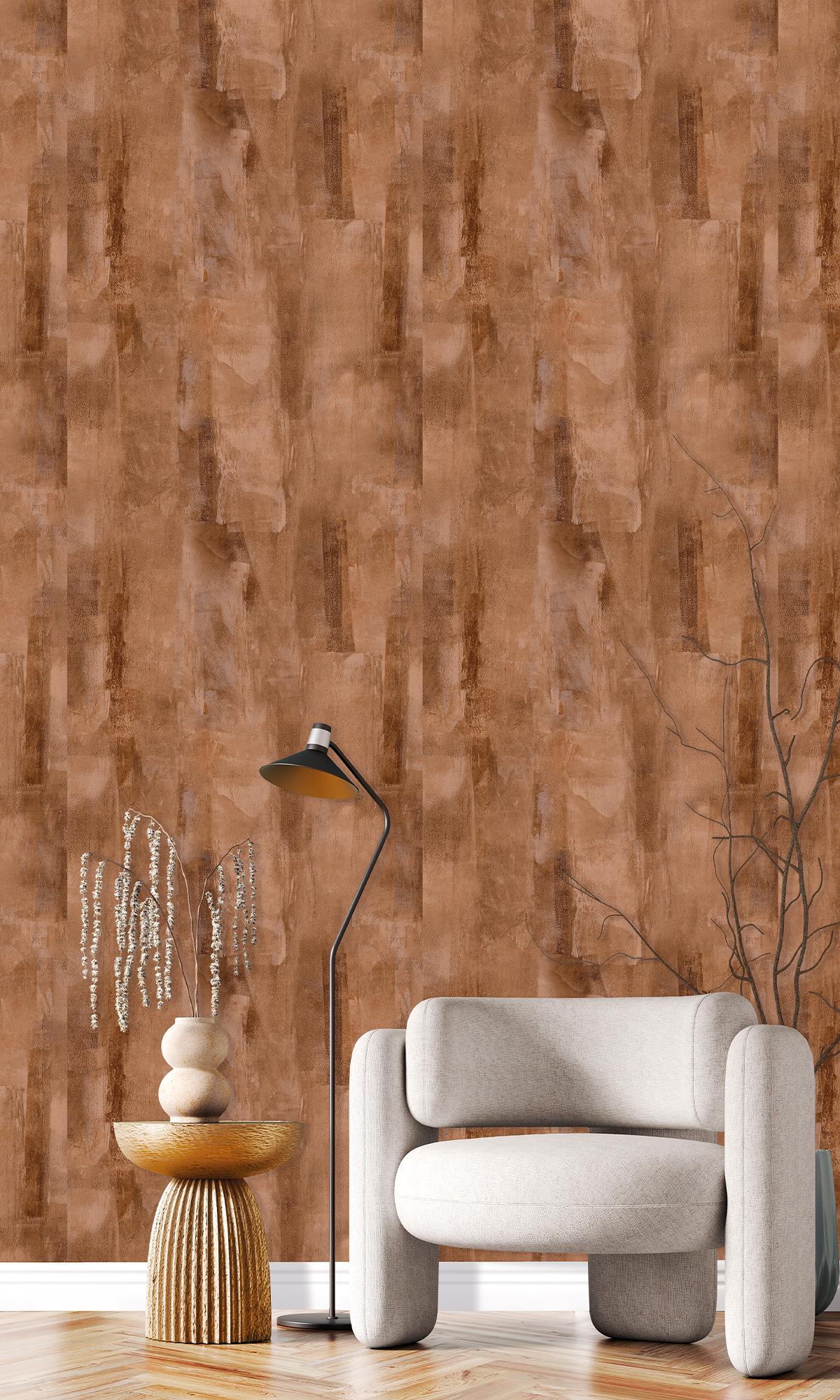 Whippet & Glazed Pears Scattered Block Faux Concrete Wallpaper R9939