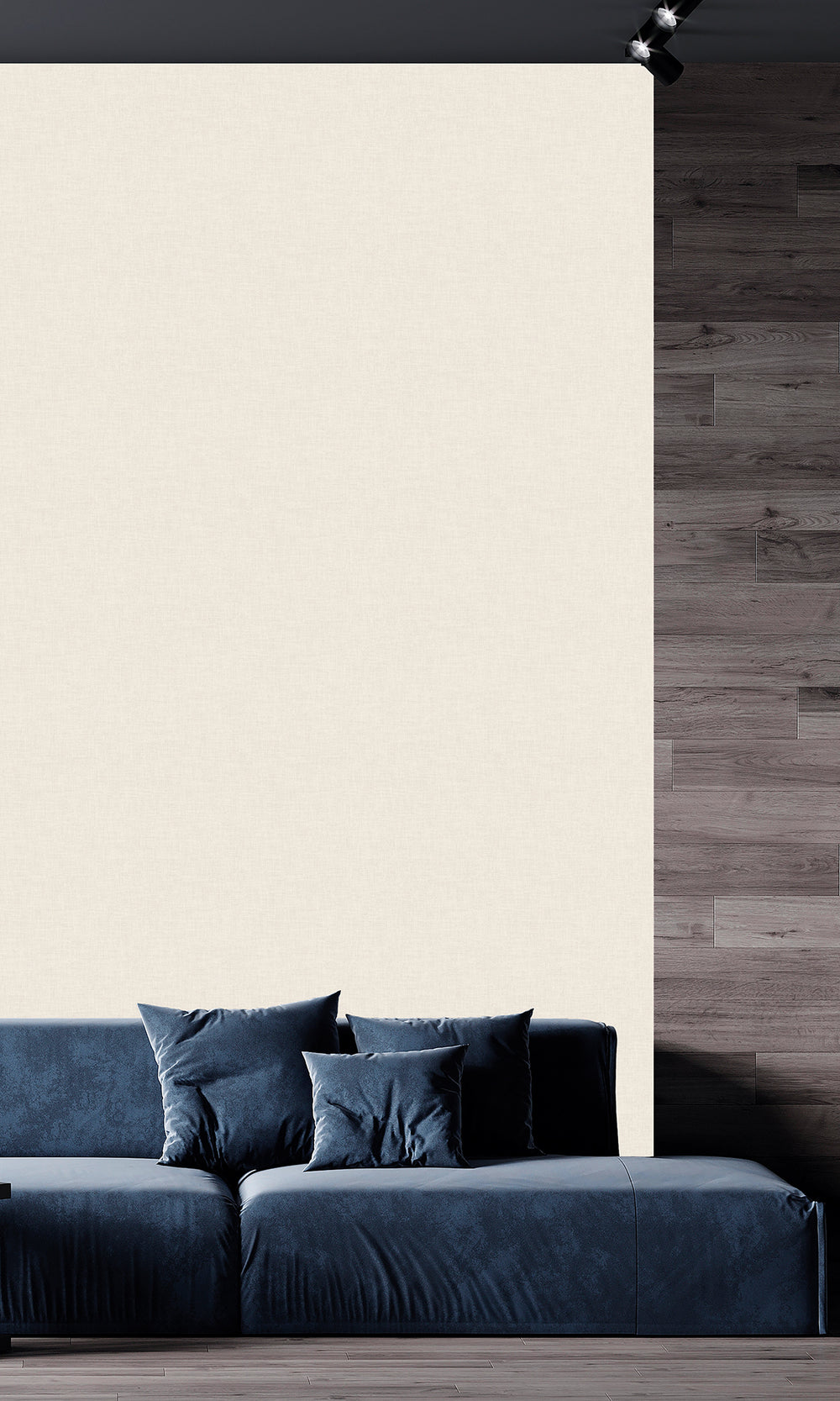 Ivory Mist Wavy Textile Plain Wallpaper R9952
