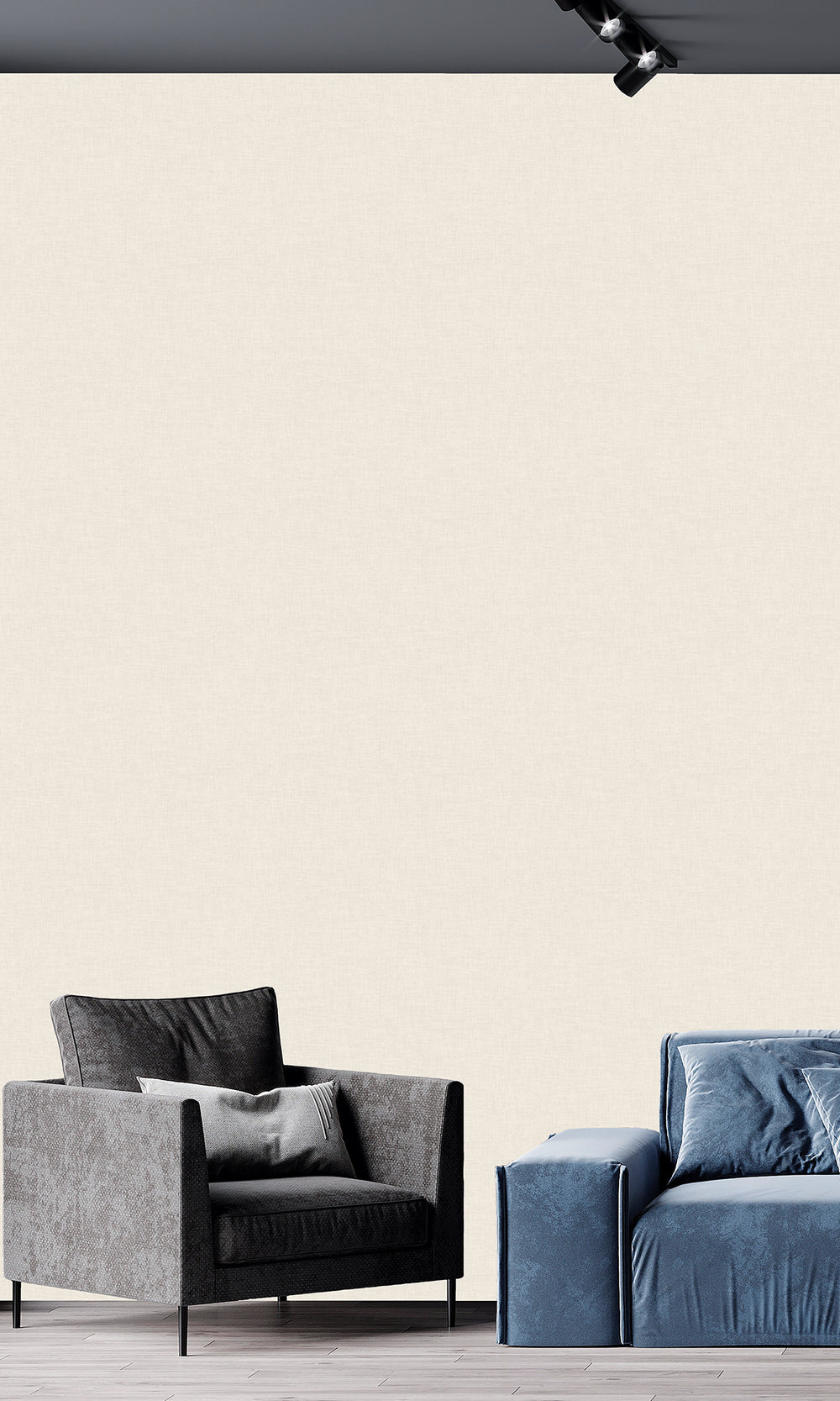 Ivory Mist Wavy Textile Plain Wallpaper R9952