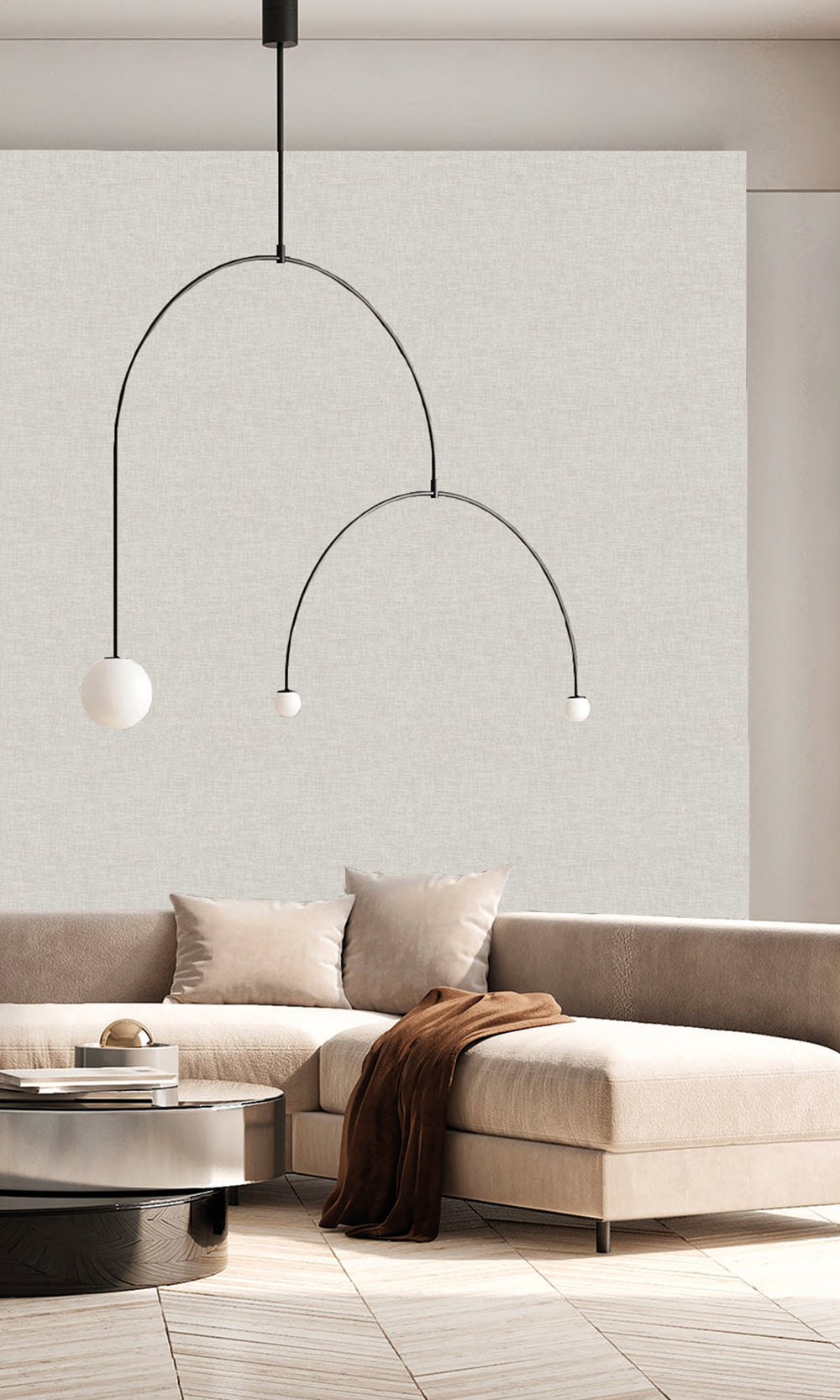 Silver Creek Wavy Textile Plain Wallpaper R9953