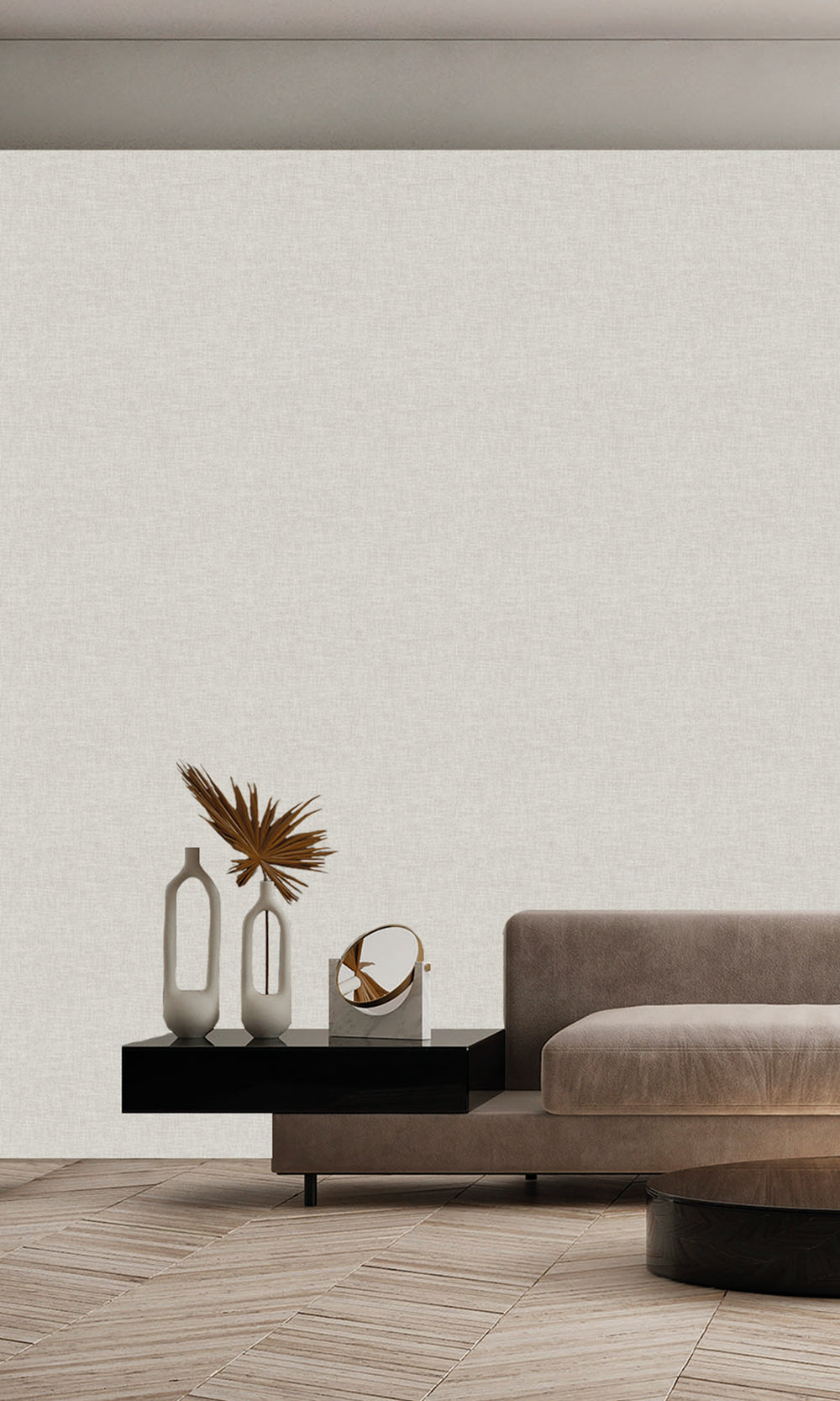 Silver Creek Wavy Textile Plain Wallpaper R9953