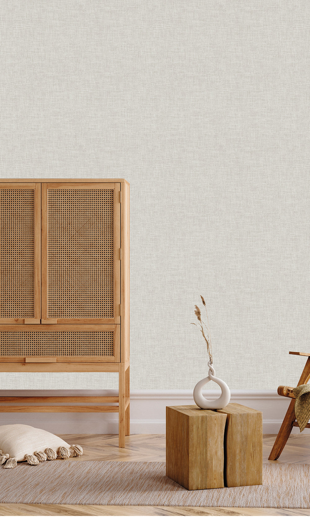 Silver Creek Wavy Textile Plain Wallpaper R9953