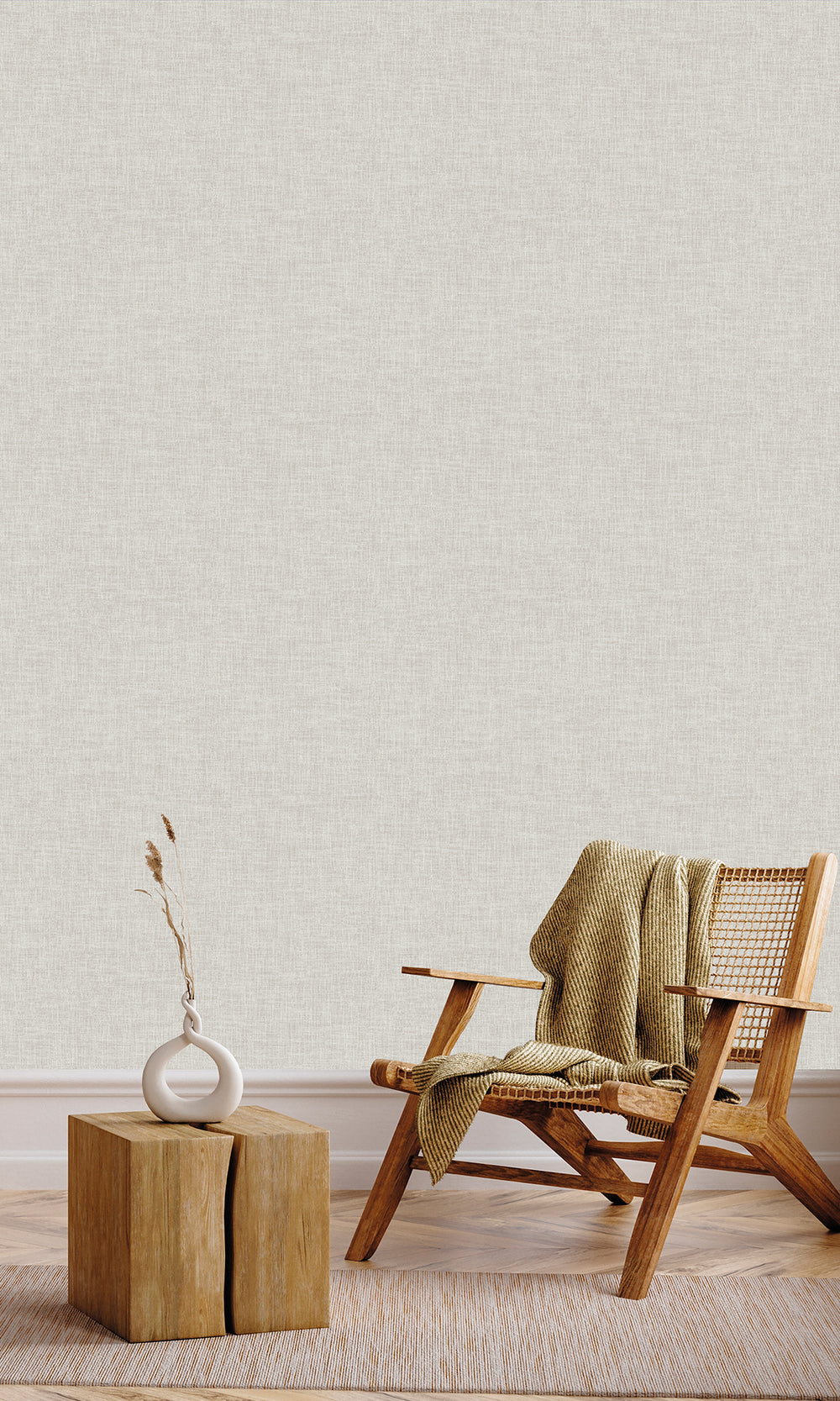 Silver Creek Wavy Textile Plain Wallpaper R9953