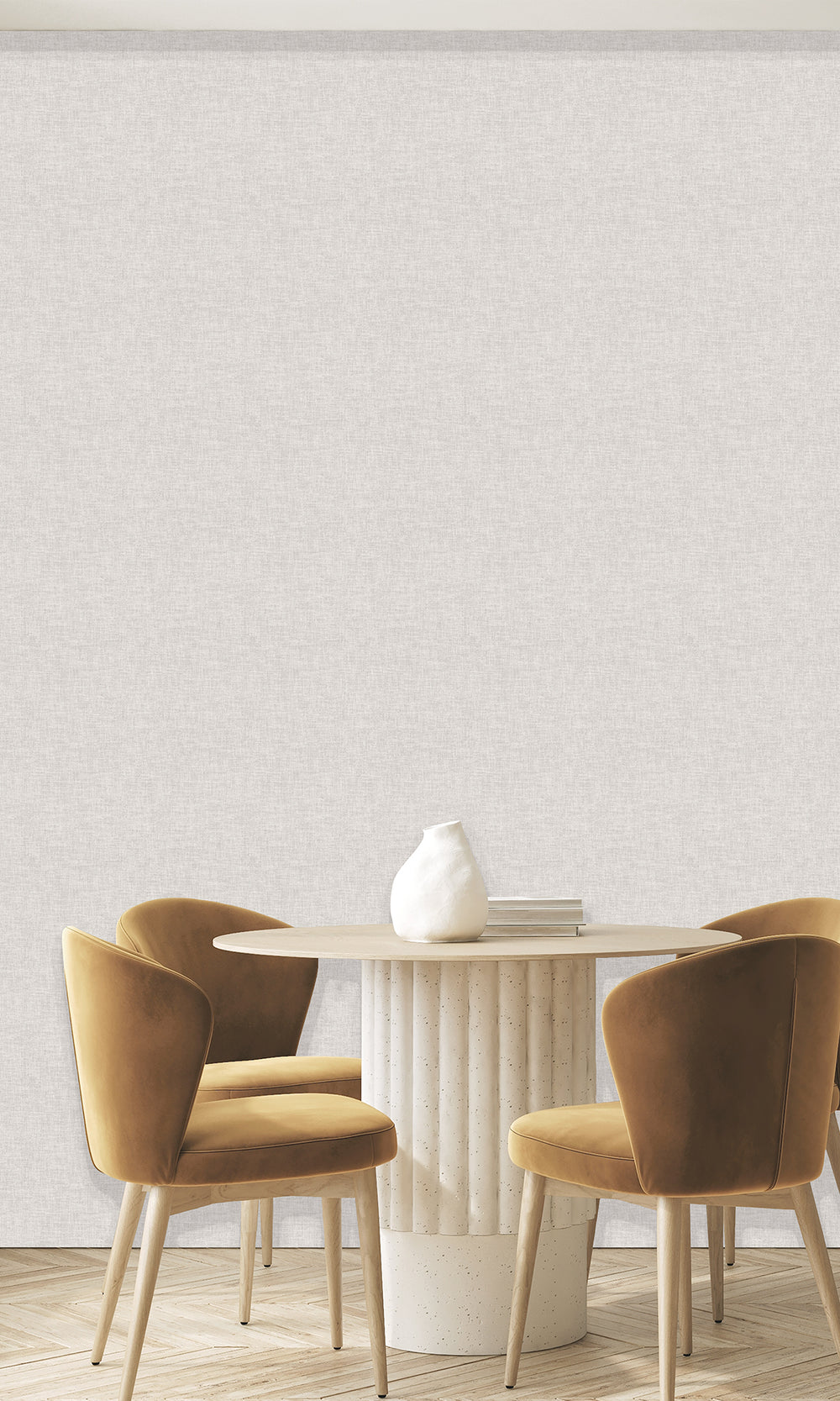 Autumn Grey Wavy Textile Plain Wallpaper R9954