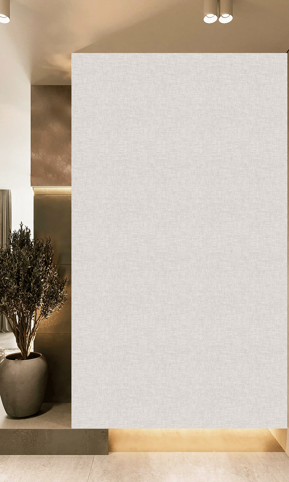 Autumn Grey Wavy Textile Plain Wallpaper R9954