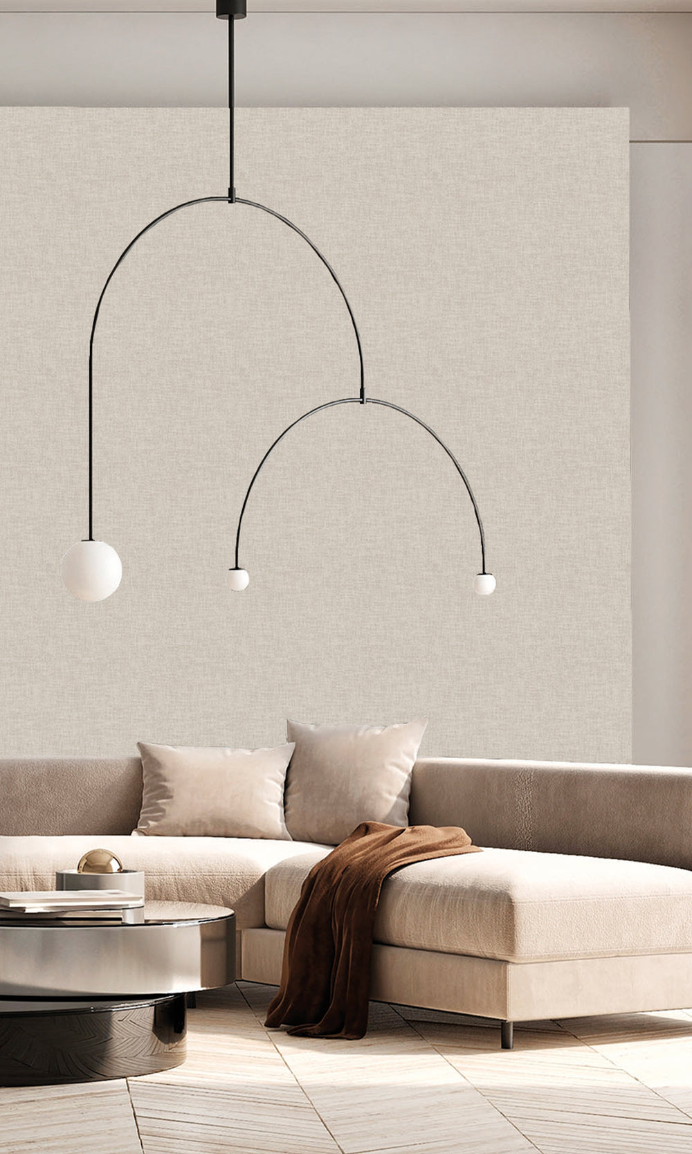 Desert Dune Wavy Textile Plain Wallpaper R9955