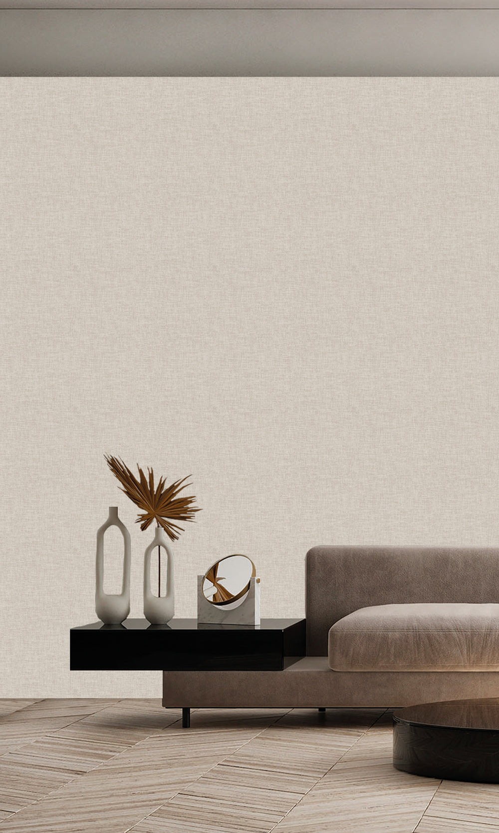 Desert Dune Wavy Textile Plain Wallpaper R9955