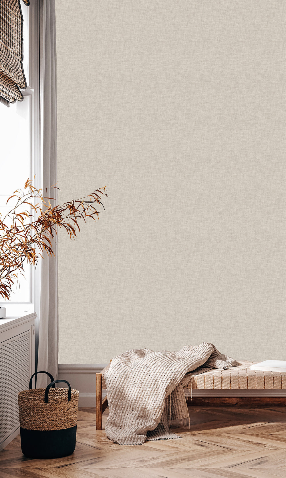 Desert Dune Wavy Textile Plain Wallpaper R9955