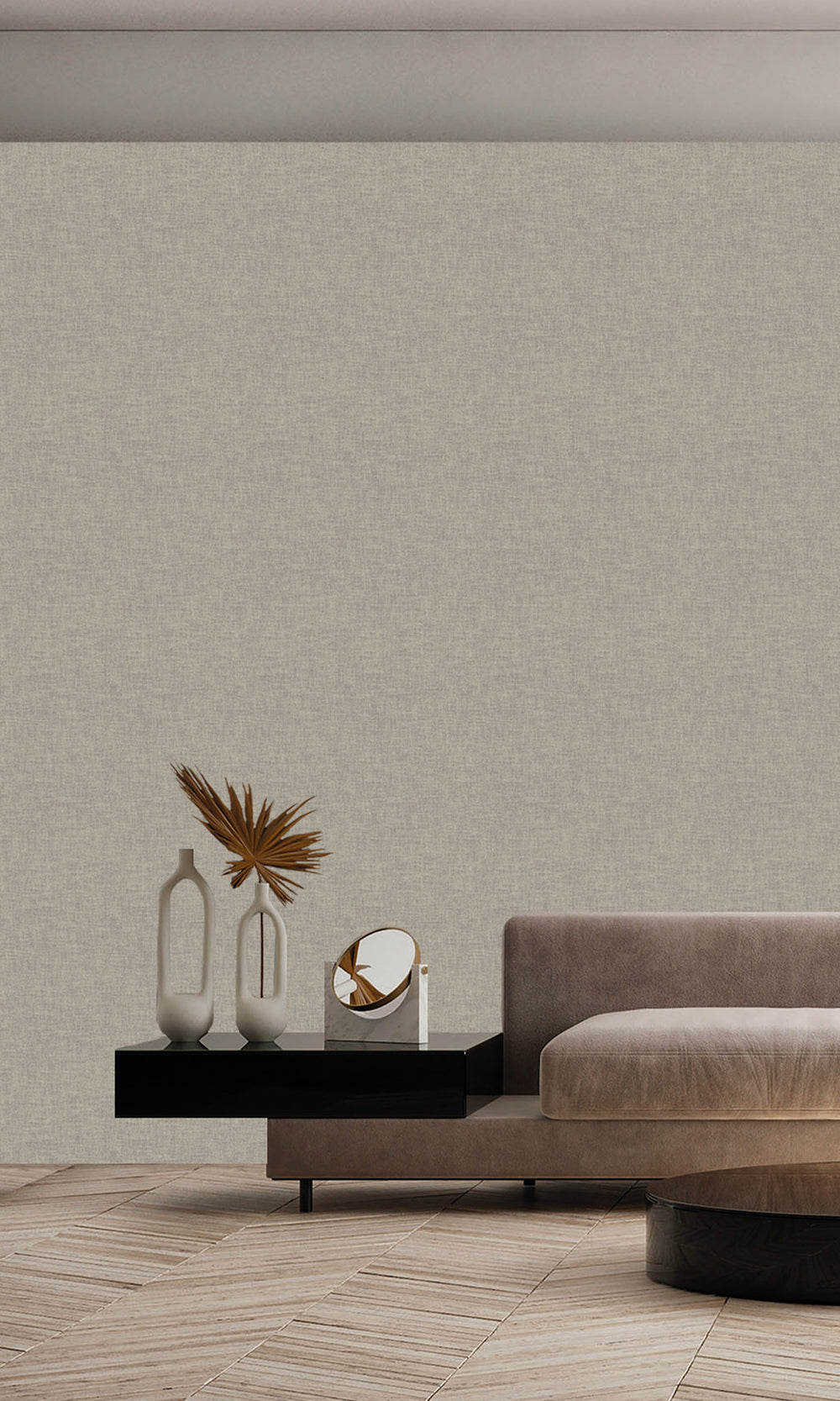 Abbey Stone Wavy Textile Plain Wallpaper R9957