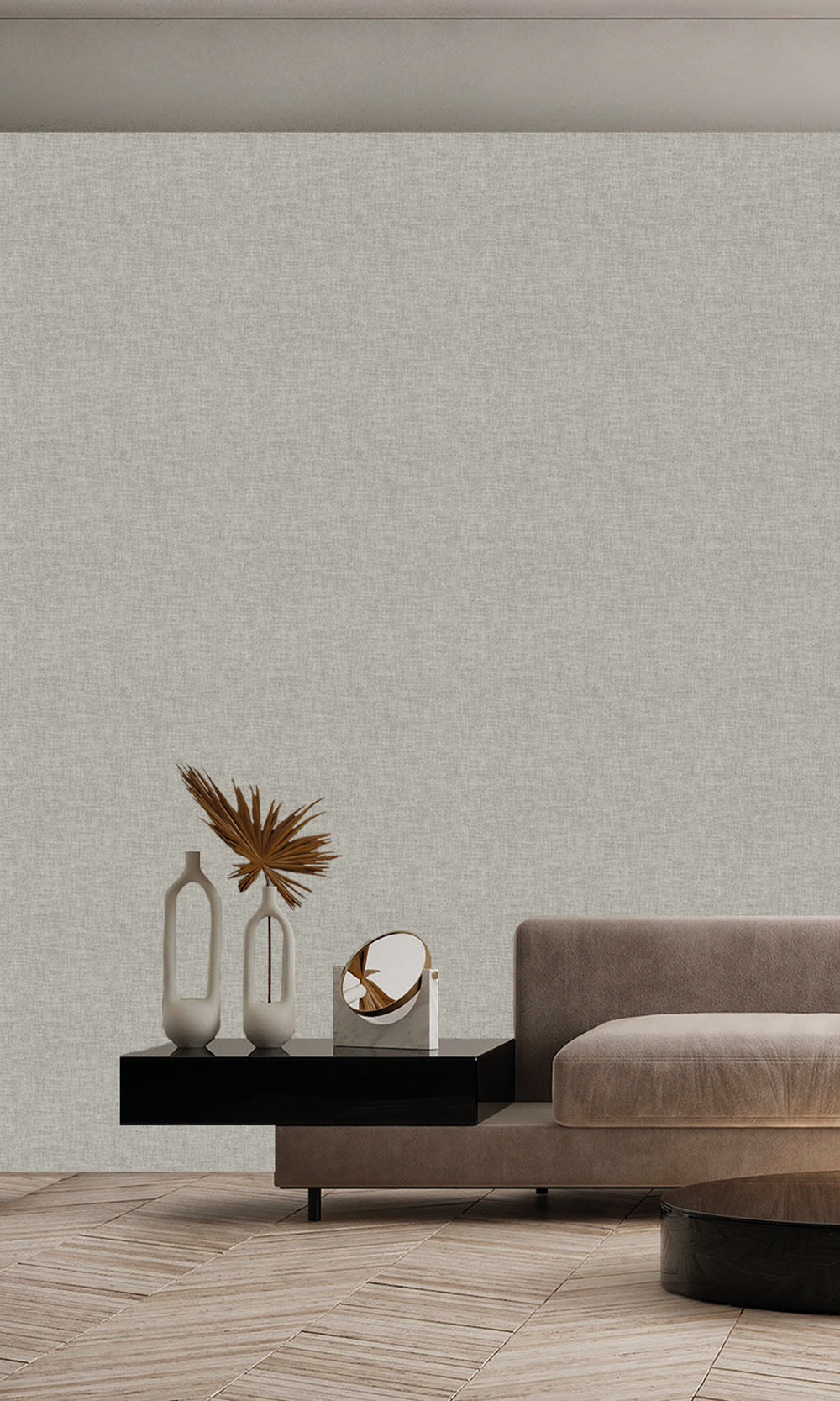 Cool Slate Wavy Textile Plain Wallpaper R9958