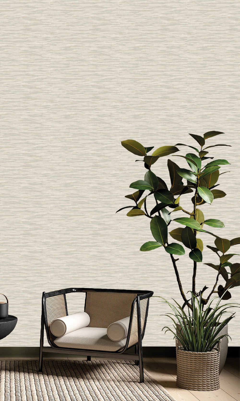 Pastel Grey & Sandy Ash Horizon Wave Wallpaper R9969