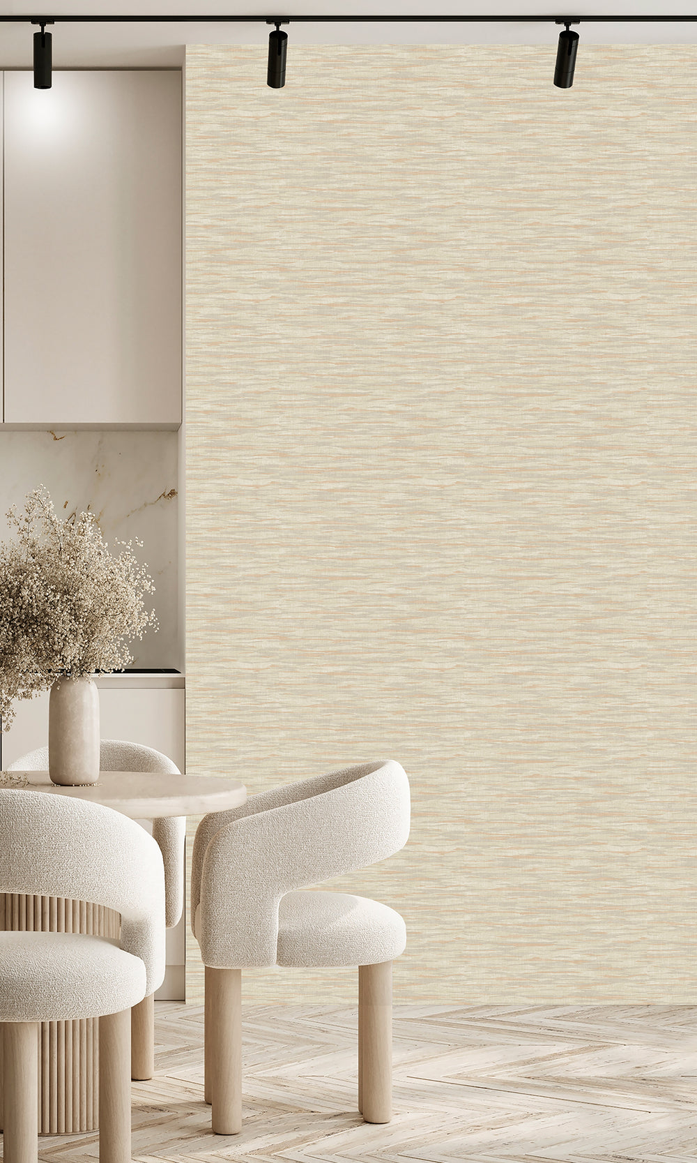 Honey Peach & Oyster Haze Horizon Wave Wallpaper R9970