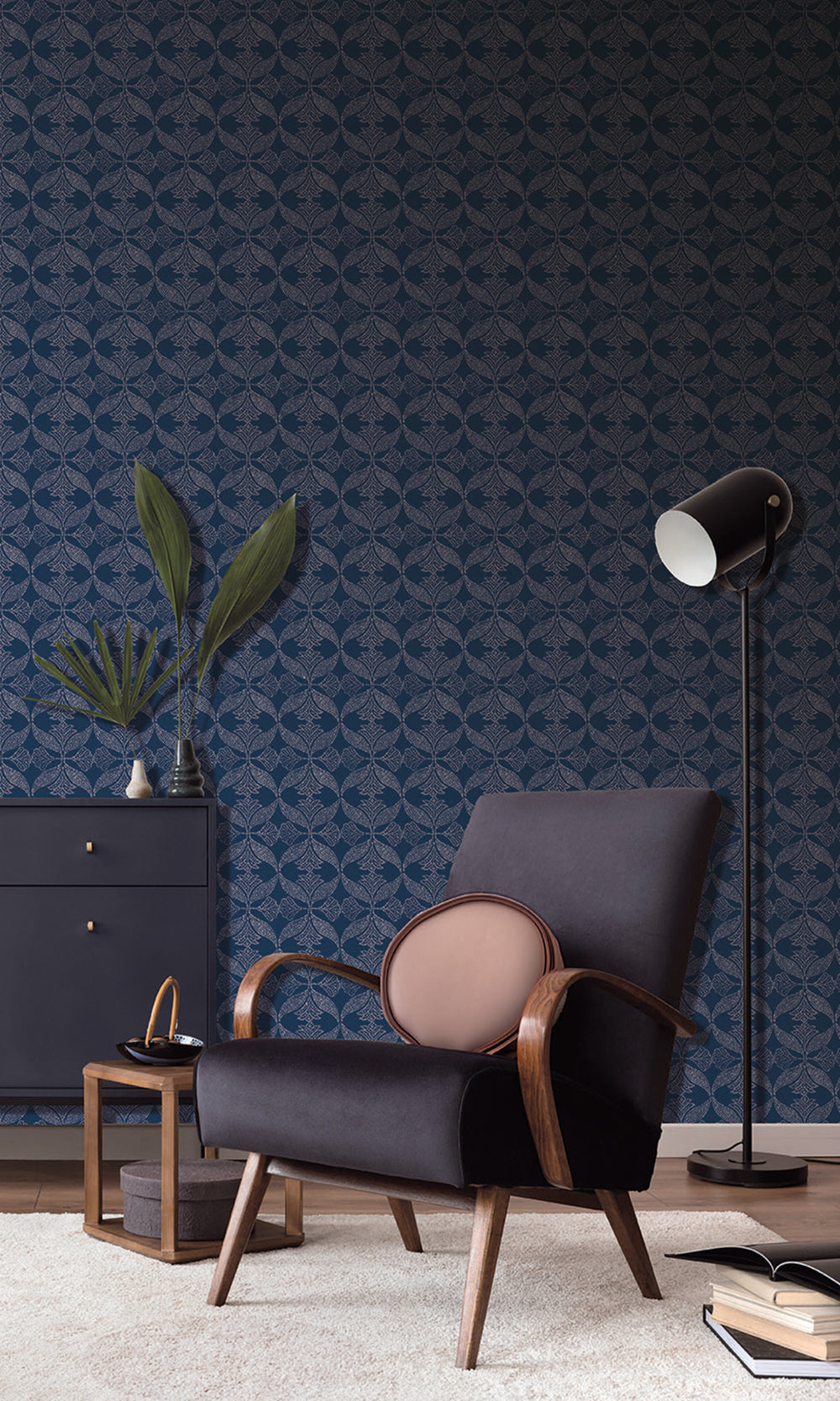 Subterranean River Ornamental Ogee Wallpaper R9974