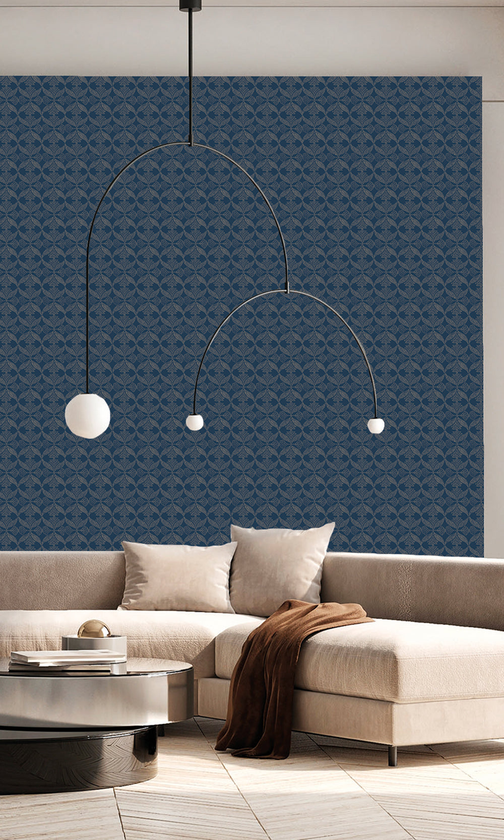 Subterranean River Ornamental Ogee Wallpaper R9974