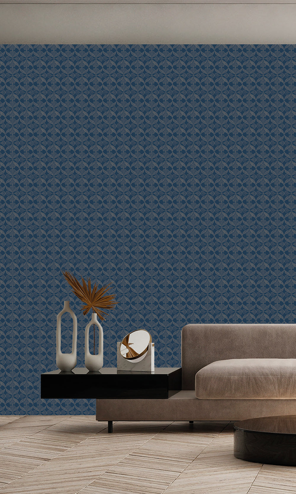 Subterranean River Ornamental Ogee Wallpaper R9974