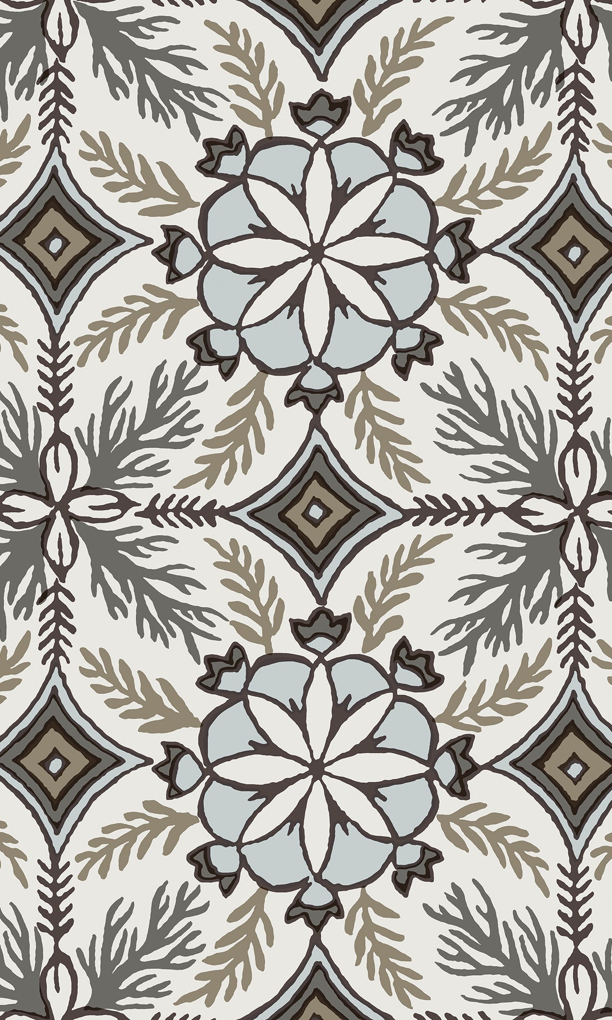 ウォールデコ　メダリオン　壁飾り　コクシグル　ブランマリクロ　サラグレース Armory & Arctic Fox Moroccan Tiles Wallpaper R9976 – Walls Republic US