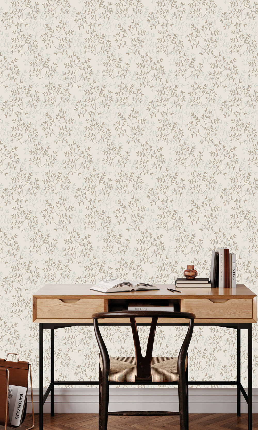 Mountain Grey & Sorrell Brown Dual Toned Branches Wallpaper R9980