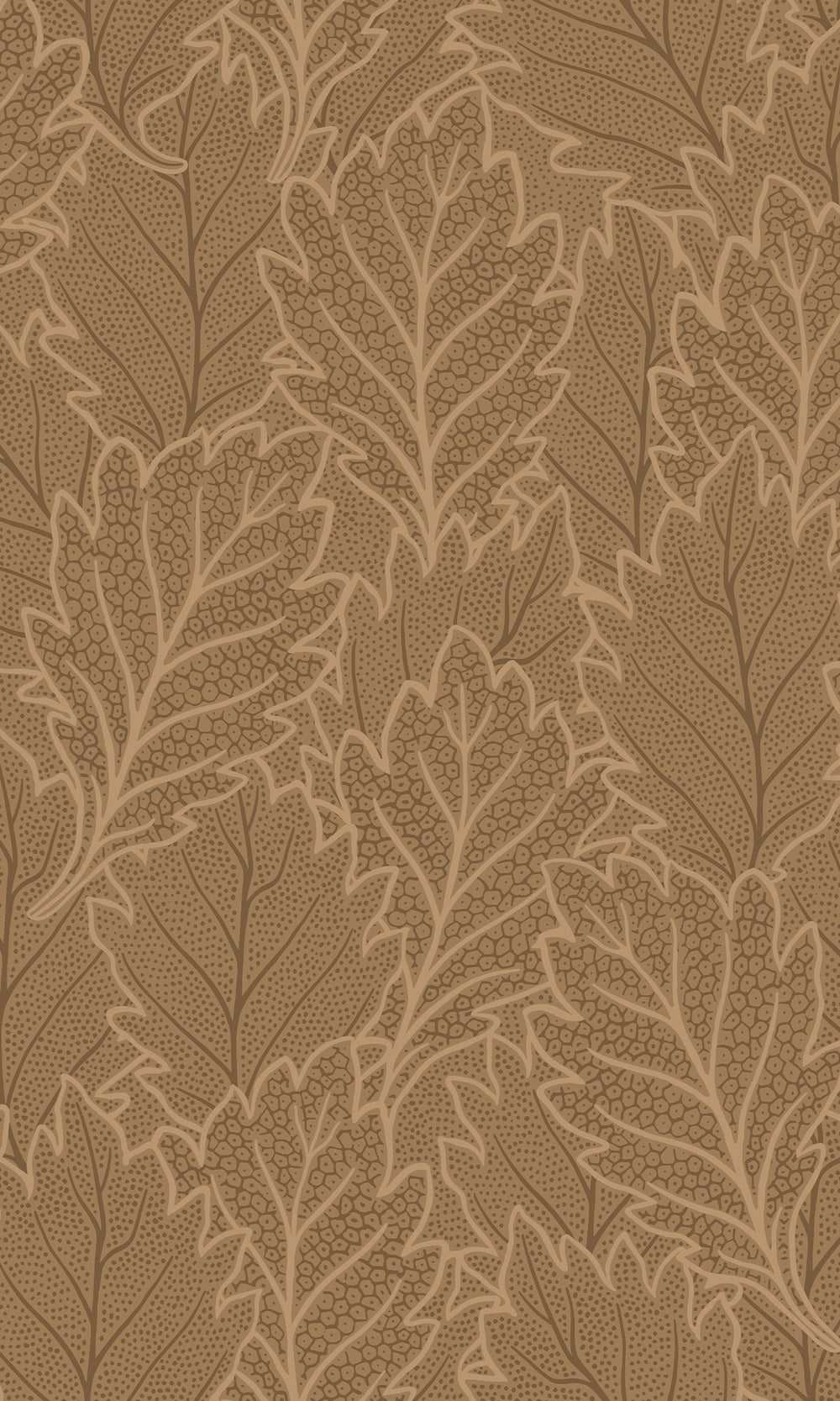 Moroccan Blunt & Grecian Gold Pressed Quercus Leaves Wallpaper R9985