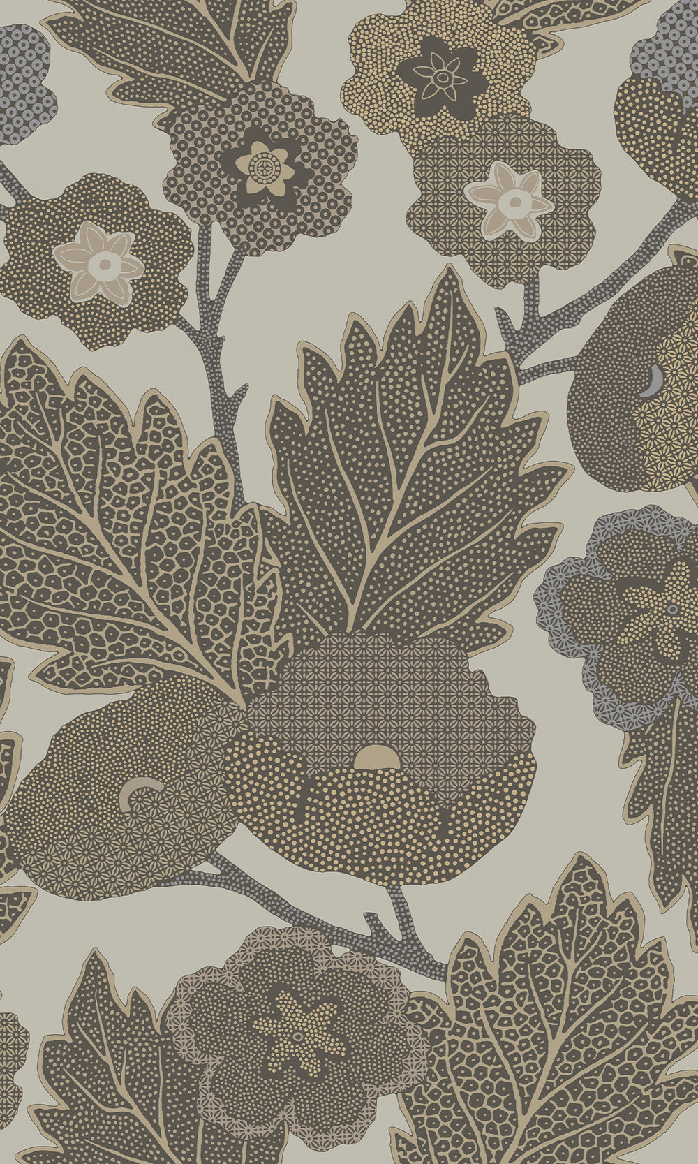 Cotton Seed & Whitney Oaks Poppies and Leaves Wallpaper R9988