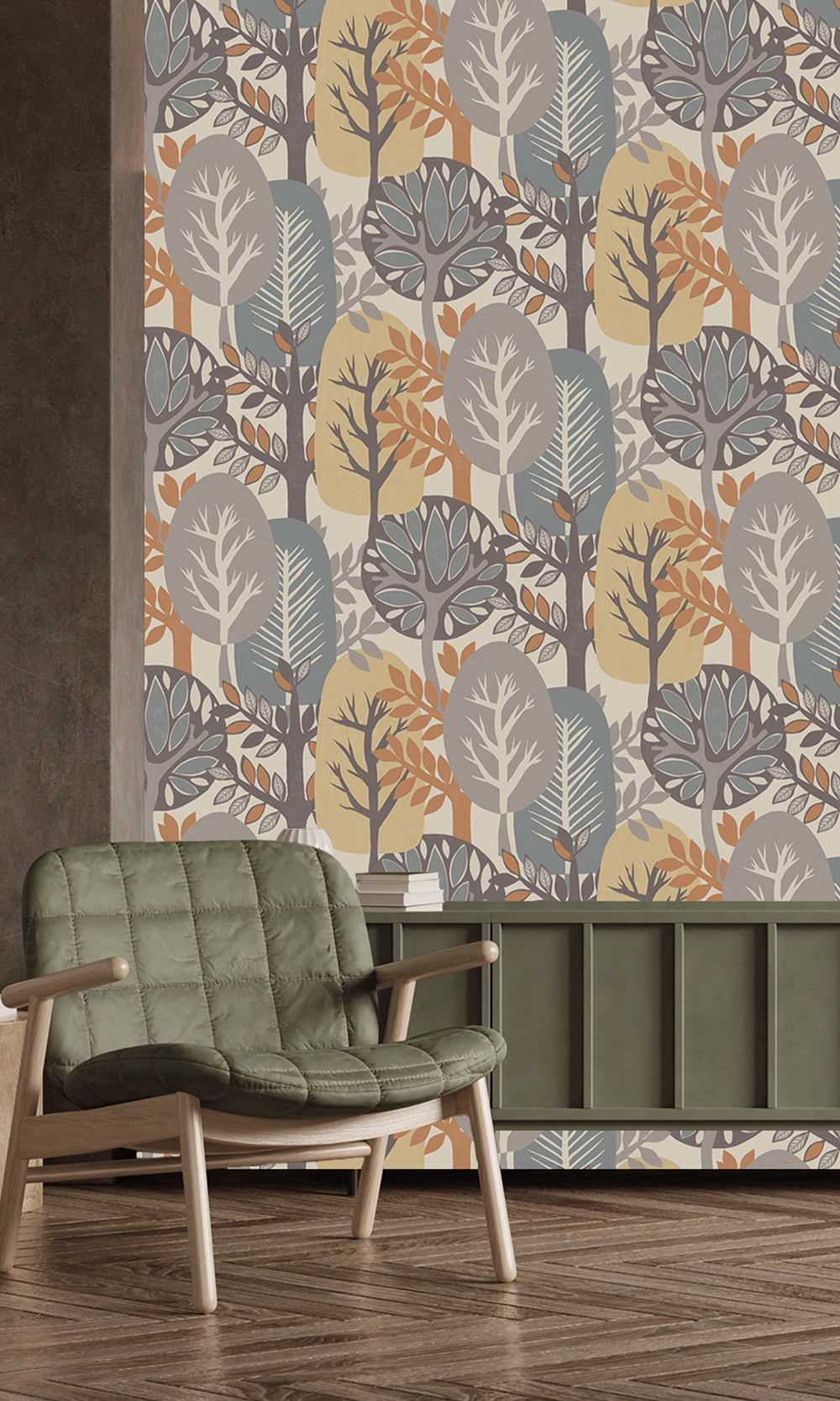 Warm Haze & Desert Floor Nature's Forest Wallpaper R9993