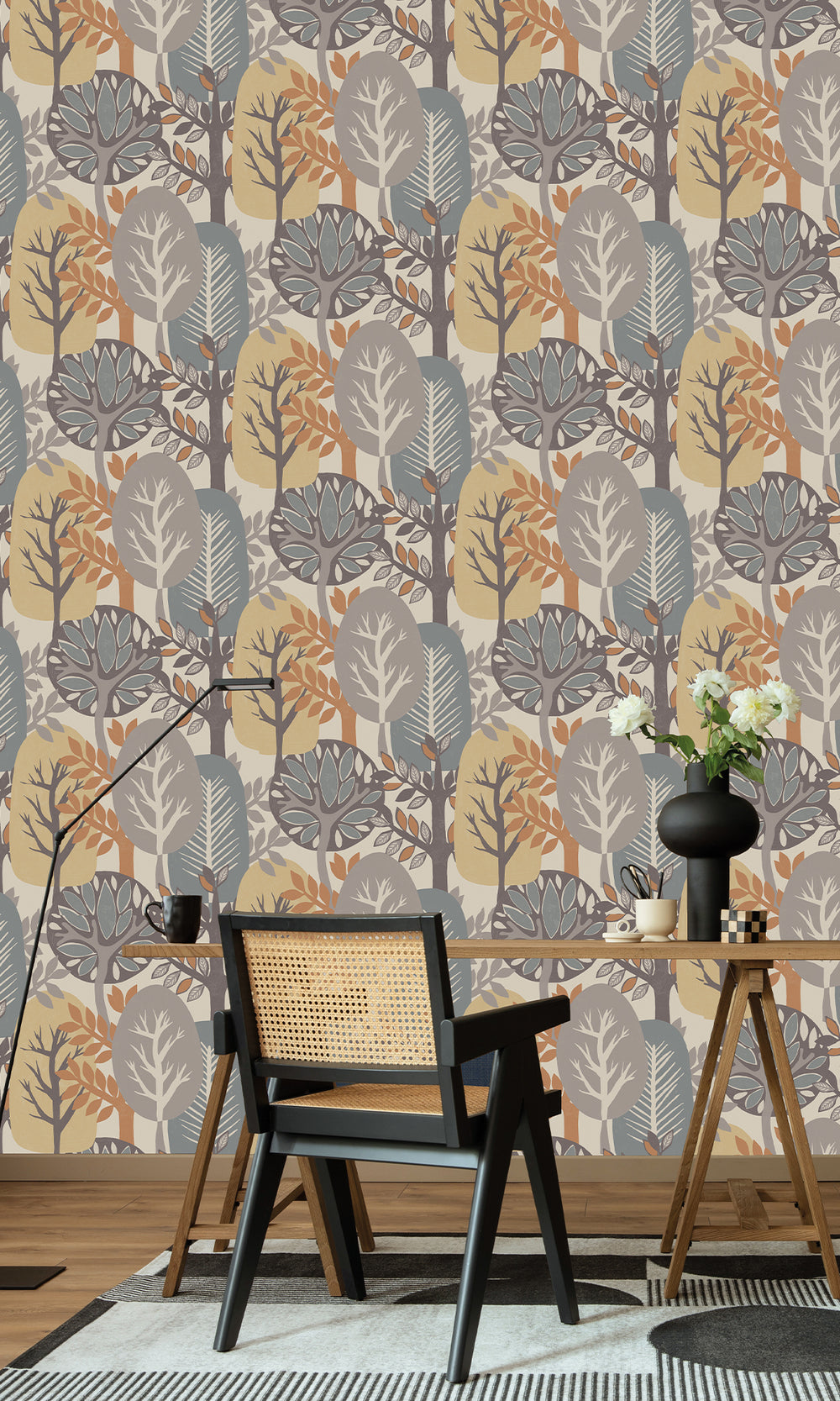 Warm Haze & Desert Floor Nature's Forest Wallpaper R9993