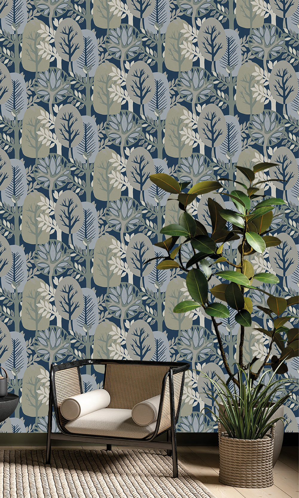 Dily Blue & Lemon Grass Nature's Forest Wallpaper R9995