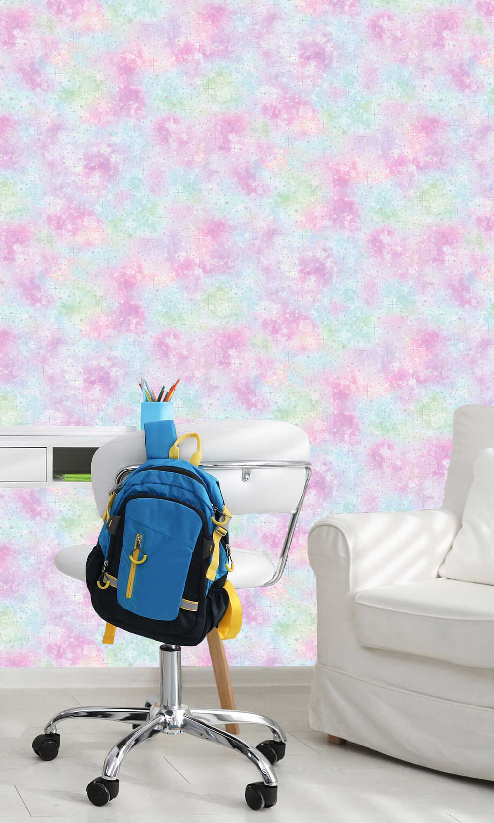Multi Glittered Cloudy Design Wallpaper R9997