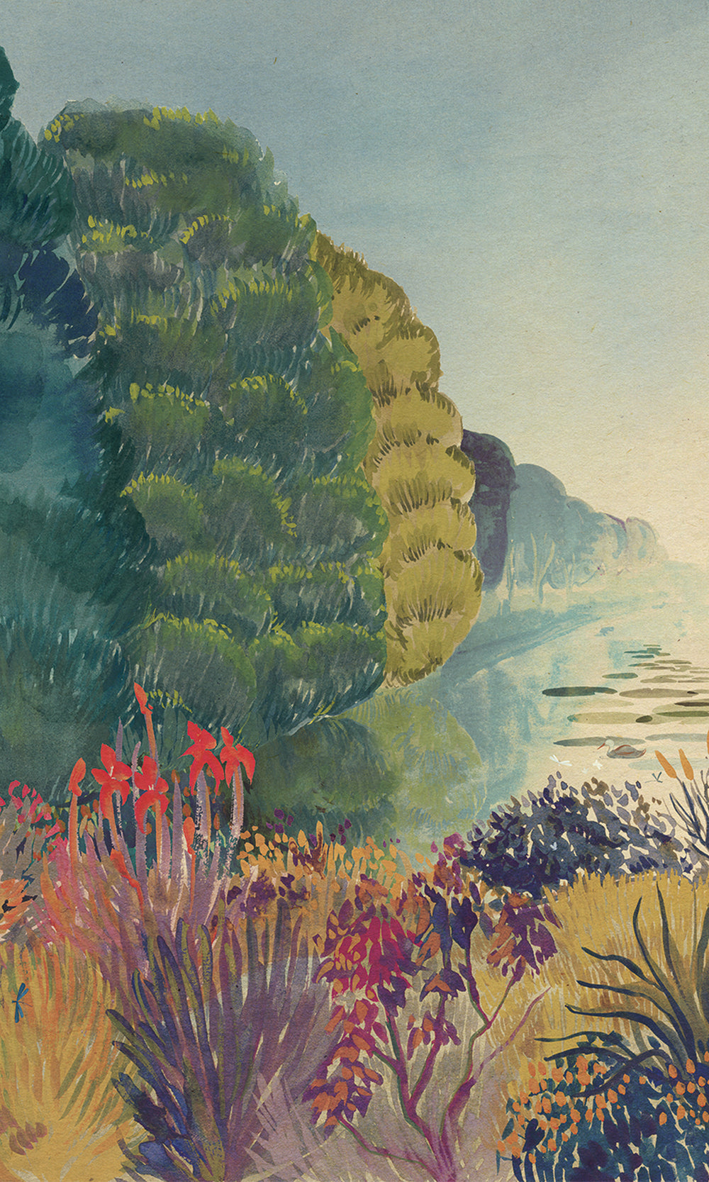 Multicolor Nature Landscape Wallpaper RM9024