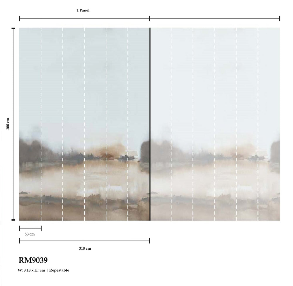 Multicolor Abstract Sunset Wallpaper RM9035
