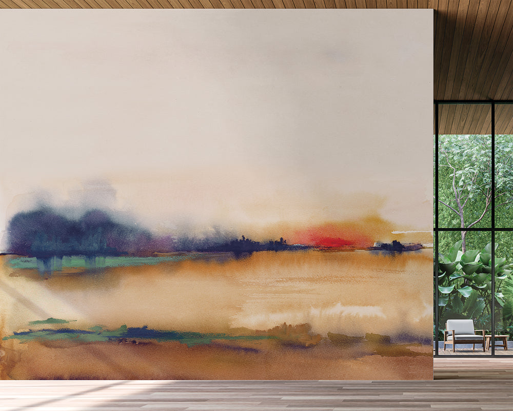 Multicolor Abstract Sunset Wallpaper RM9035