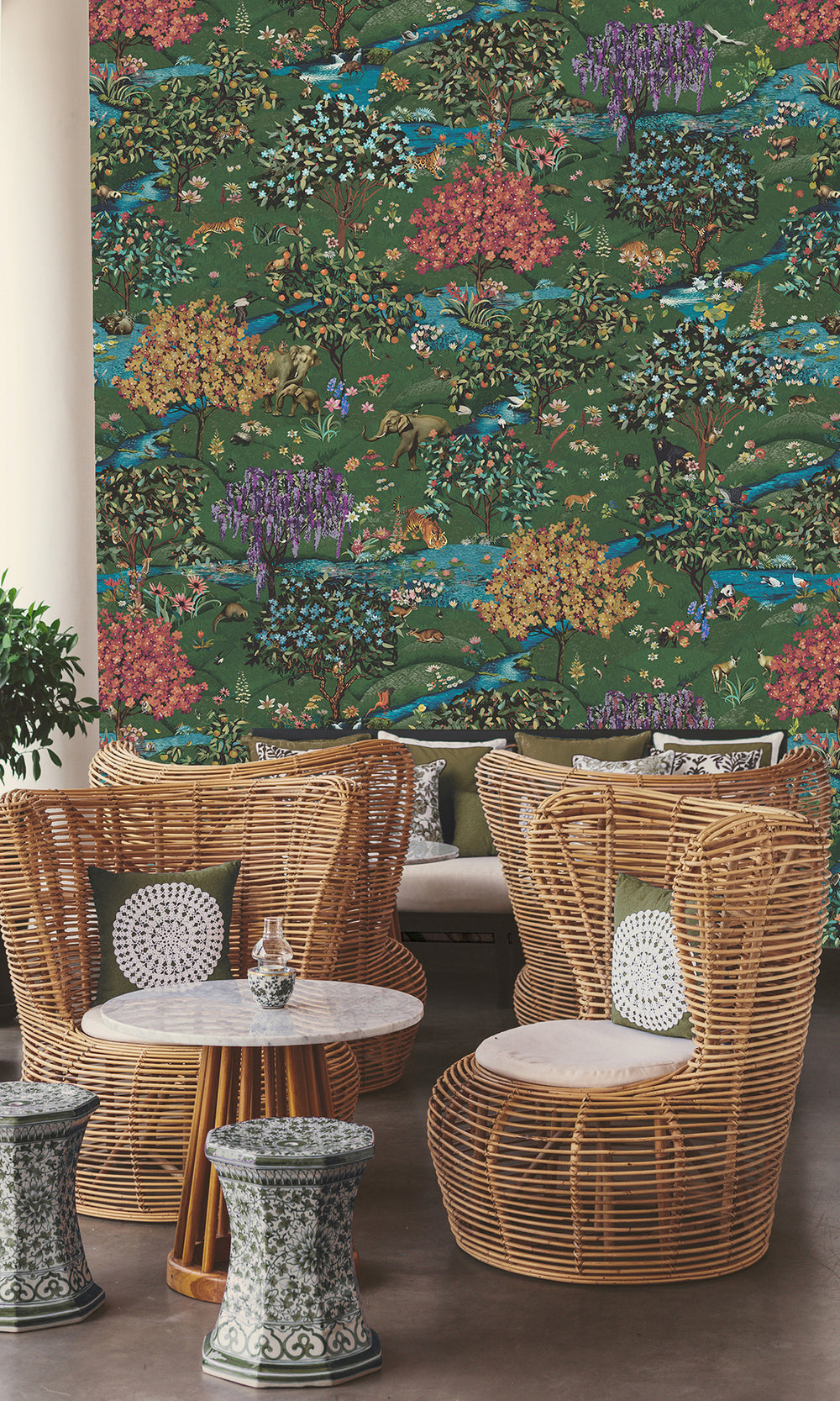 Multi Enchanting Forest and Hills Wallpaper RM9041
