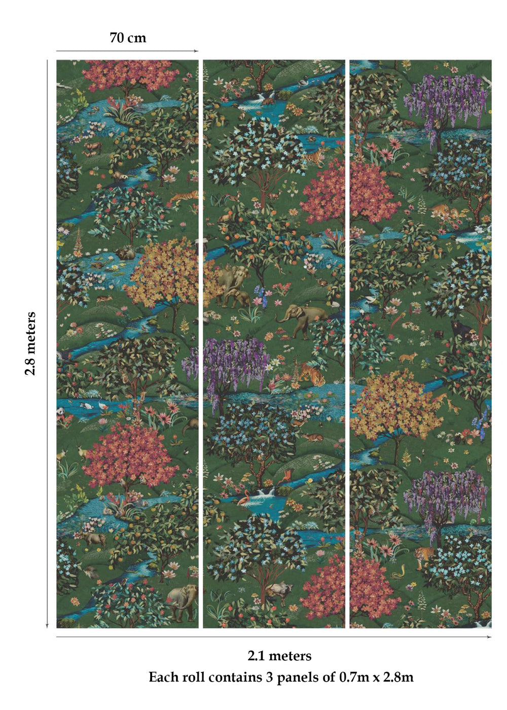 Multi Enchanting Forest and Hills Wallpaper RM9041