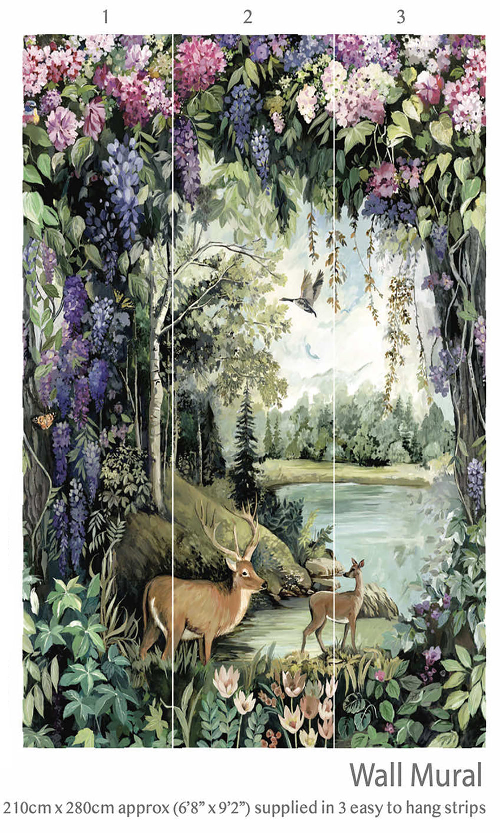 Multi Enchanted Woodland Scenic Wallpaper RM9046