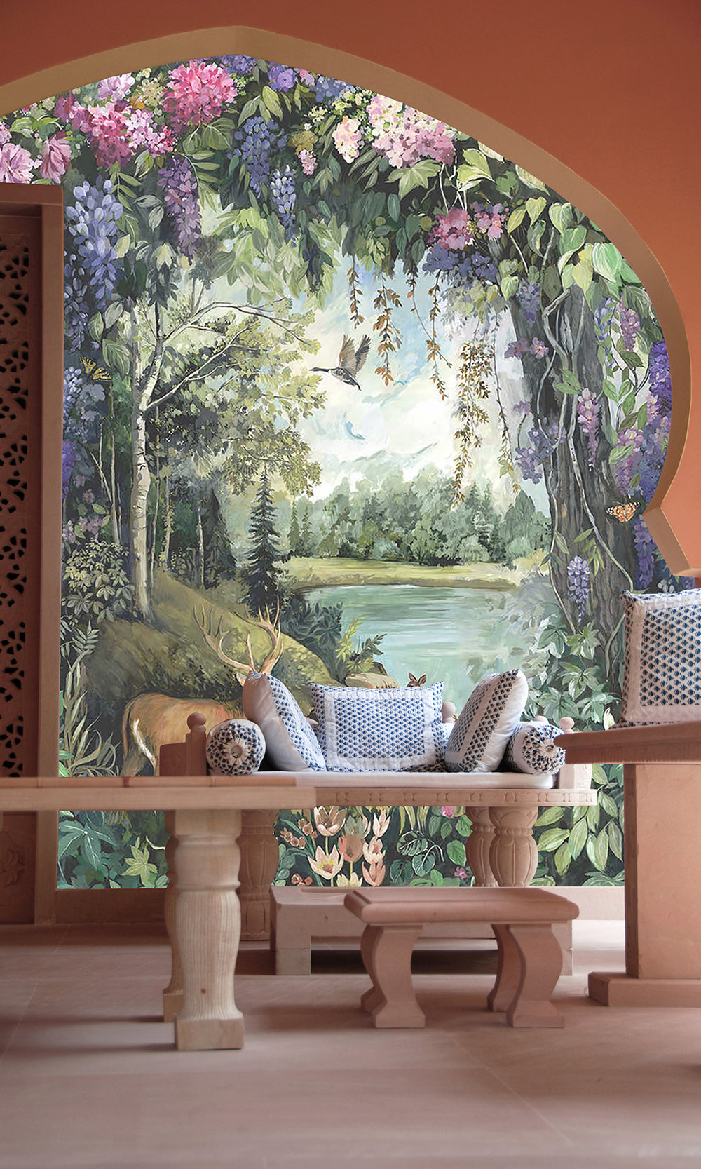 Multi Enchanted Woodland Scenic Wallpaper RM9046