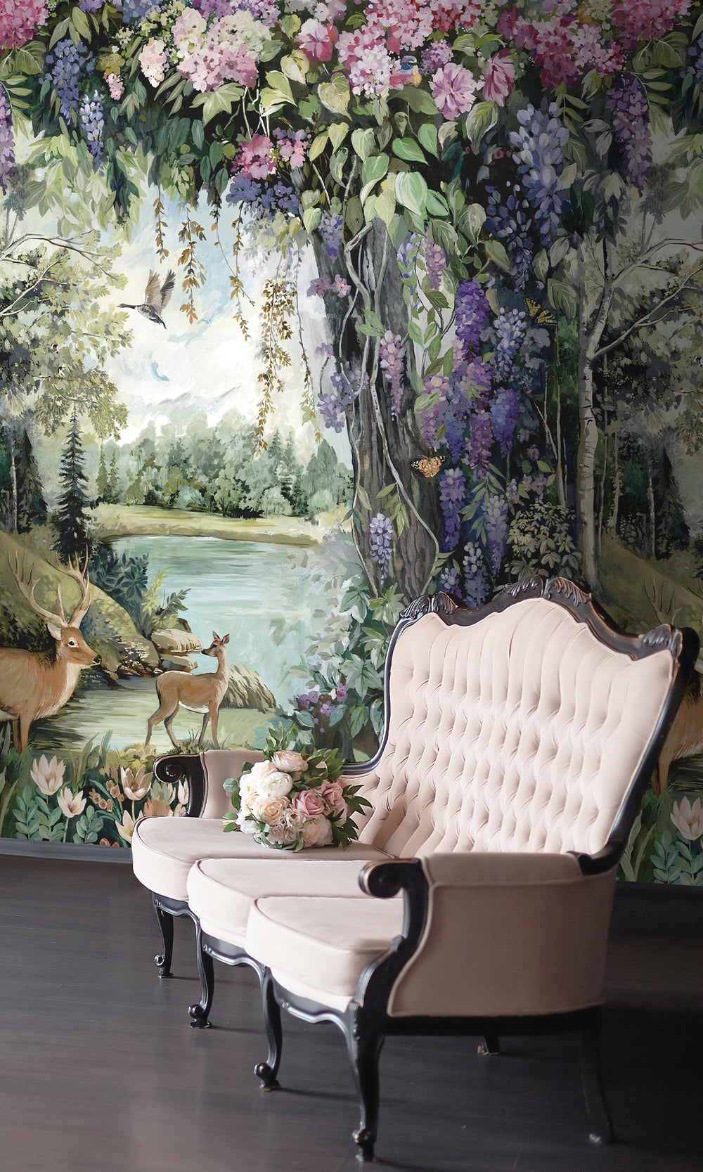 Multi Enchanted Woodland Scenic Wallpaper RM9046