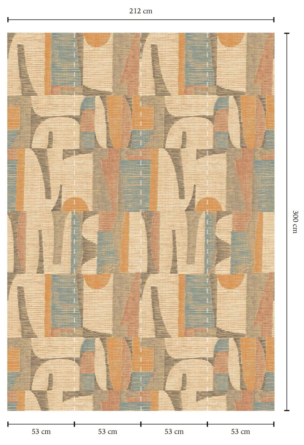 Sutherland & Burning Gold Ethnic Print Collage Wallpaper RM9050