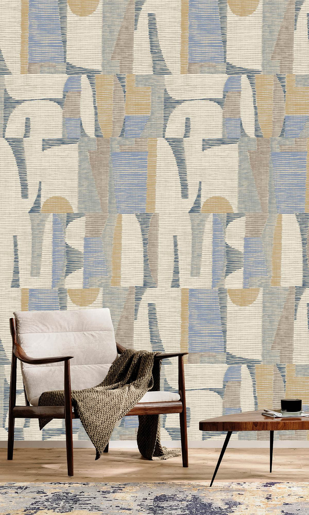Crêpe Papier & Canary Wharf Ethnic Print Collage Wallpaper RM9052