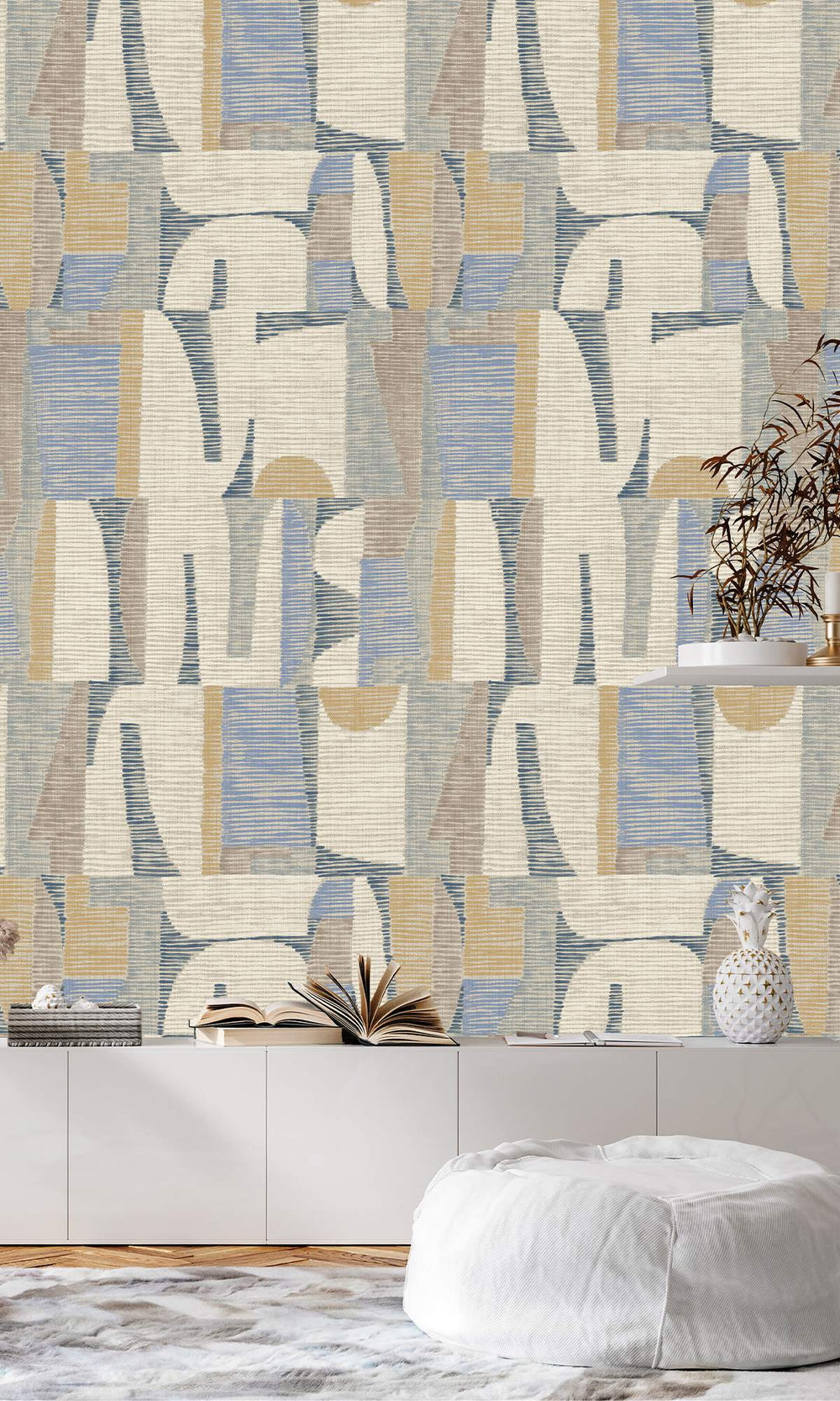 Crêpe Papier & Canary Wharf Ethnic Print Collage Wallpaper RM9052