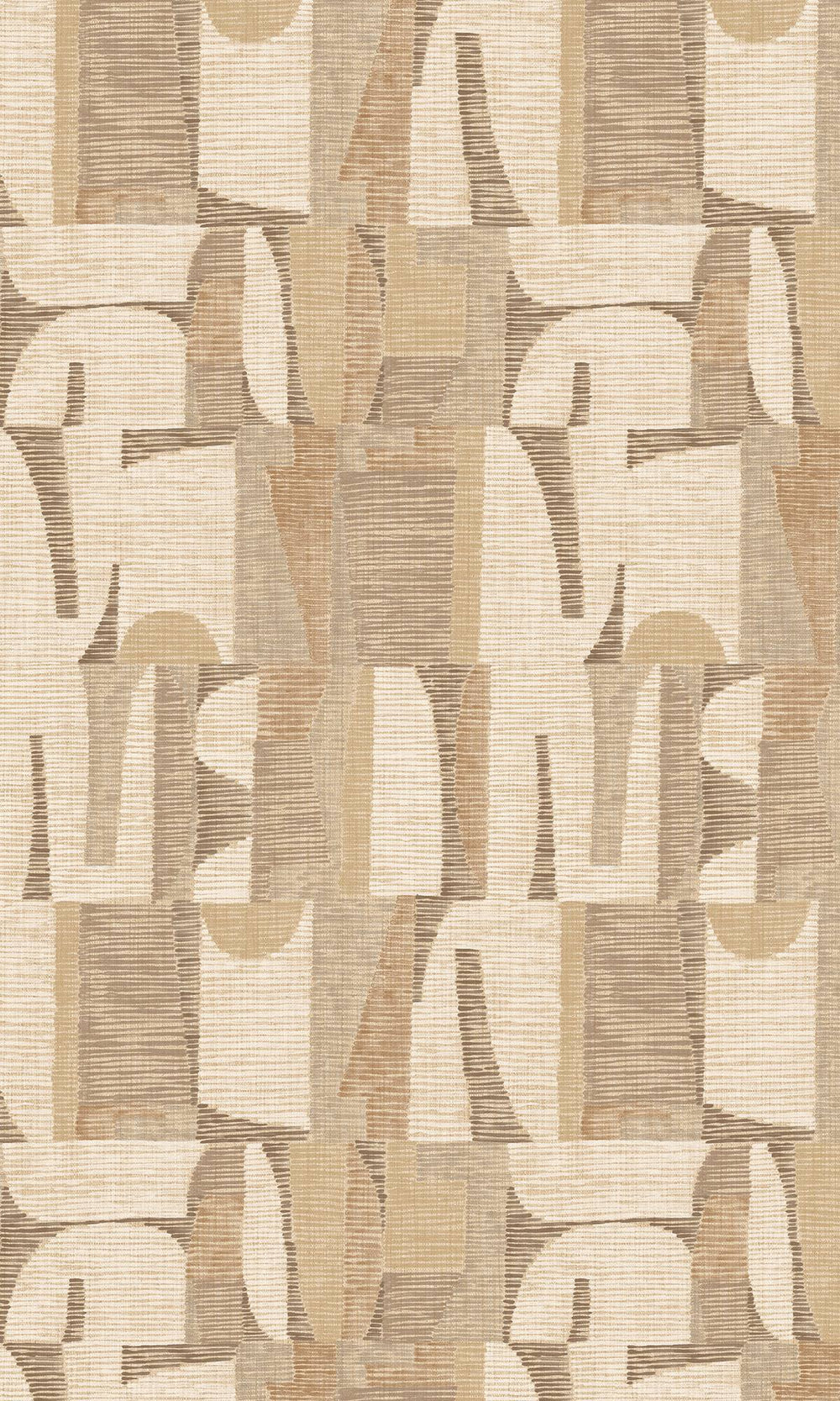 Esplanade & Pastel Brown Ethnic Print Collage Wallpaper RM9053